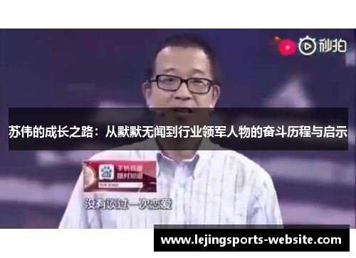 苏伟的成长之路：从默默无闻到行业领军人物的奋斗历程与启示